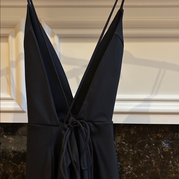 Zara open back long black dress with ties sz.XS - Picture 11 of 16